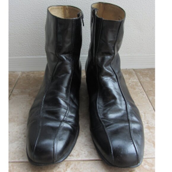 Jarman Vintage Men\'s Size 12 B Black Leather Side Zip Dress Boots main image 7
